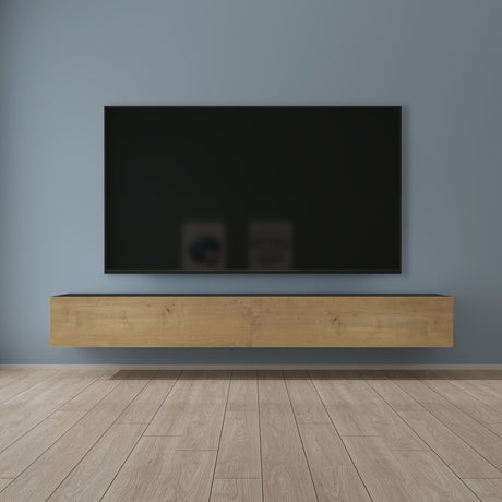 Glasvilla Design – Mueble TV suspendido con cierre suave y tirador oculto (Fernsehschrank02)