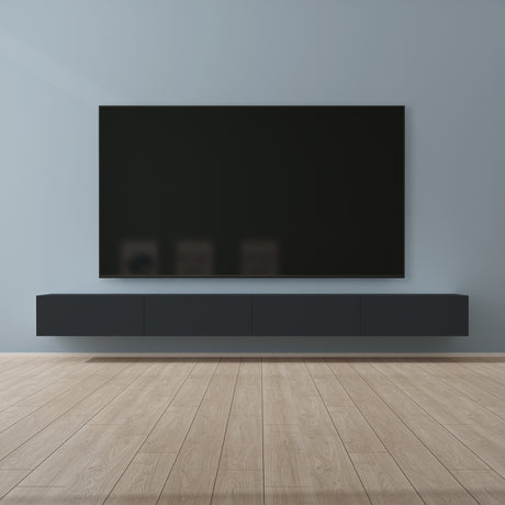 Glasvilla Design – Mueble TV suspendido con cierre suave y tirador oculto (Fernsehschrank02)