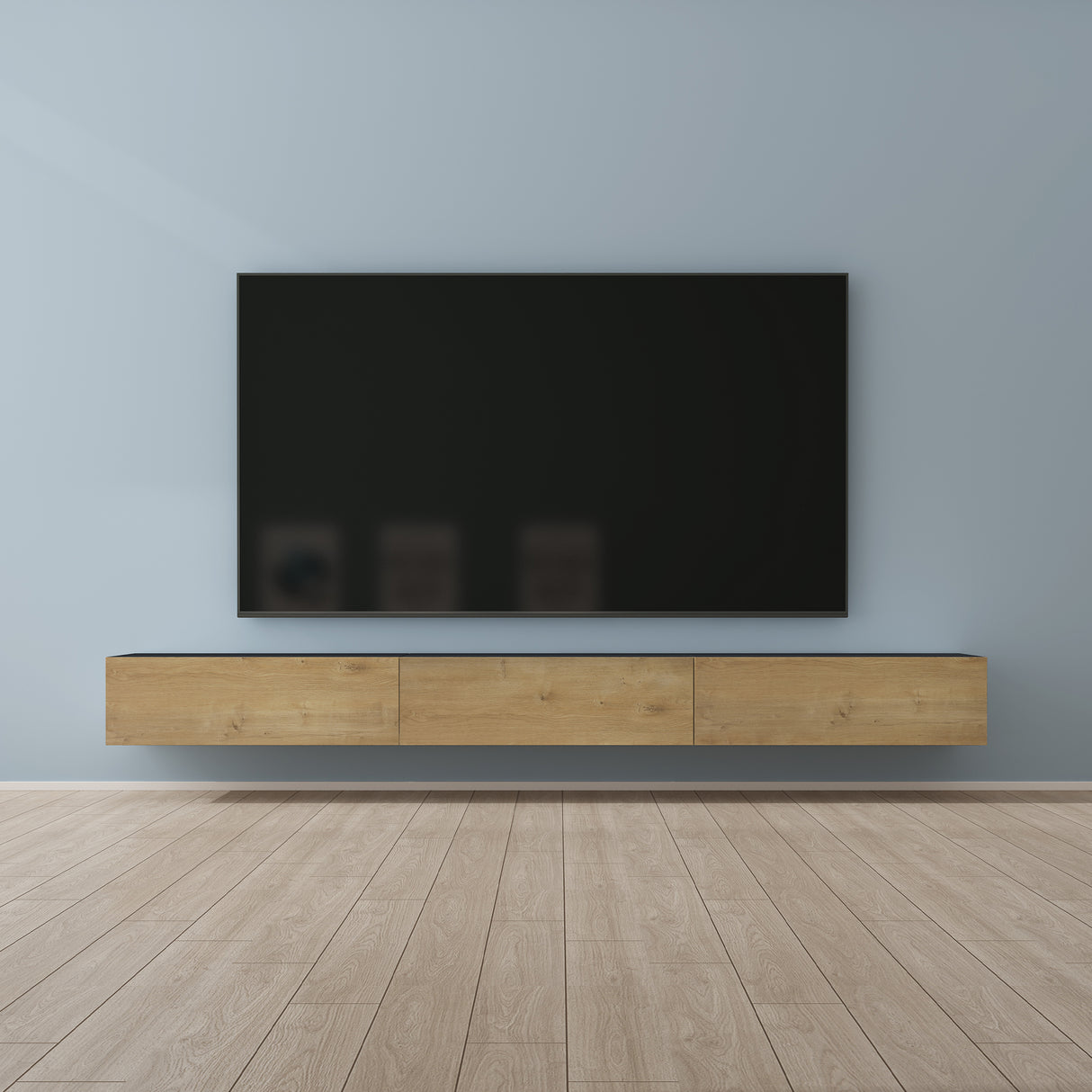 Glasvilla Design – Mueble TV suspendido con cierre suave y tirador oculto (Fernsehschrank02)