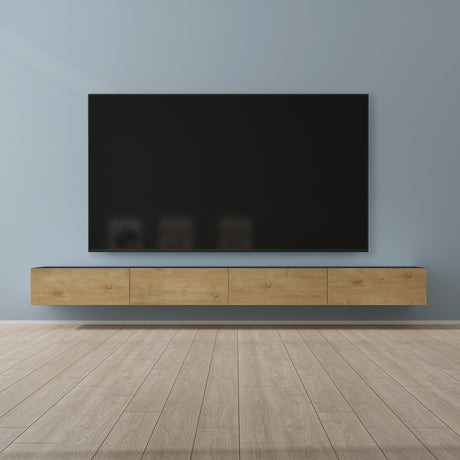 Glasvilla Design – Mueble TV suspendido con cierre suave y tirador oculto (Fernsehschrank02)