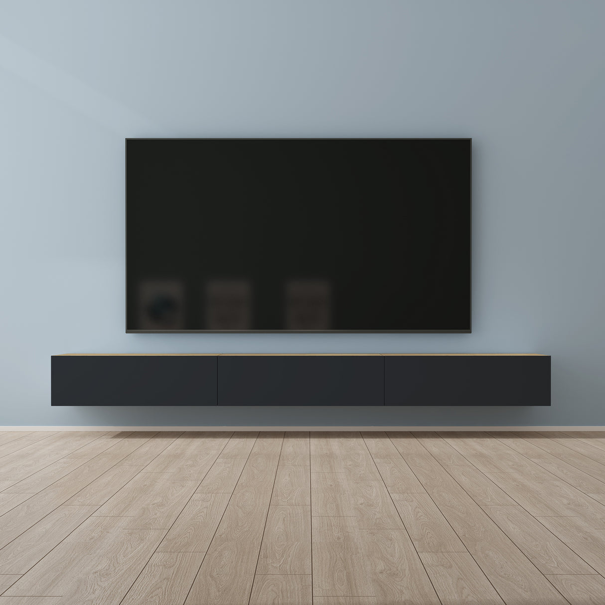 Glasvilla Design – Mueble TV suspendido con cierre suave y tirador oculto (Fernsehschrank02)
