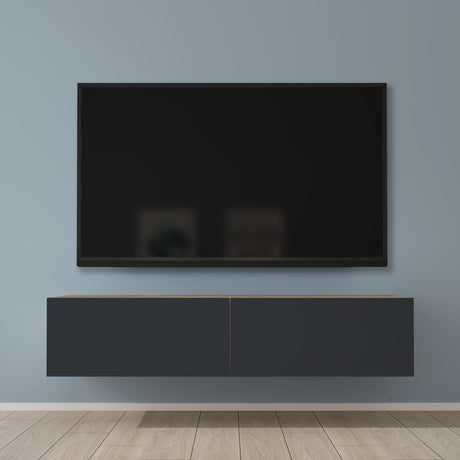 Glasvilla Design – Mueble TV suspendido con cierre suave y tirador oculto (Fernsehschrank02)