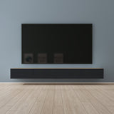 Glasvilla Design – Mueble TV suspendido con cierre suave y tirador oculto (Fernsehschrank02)
