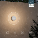glasvilla Wandleuchte Außen 6W LED Wandlampe | Außenleuchte Wegeleuchte für Garten, 3000K mit Bewegungsmelder | Außenlampe ⌀300X65mm IP65 LunaLights