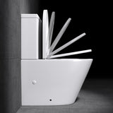 glasvilla Stand-WC Toilette Stand Toilette aus Keramik Spülrandloses WC bodenstehenden Toiletten