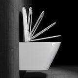 glasvilla Spülrandlos Wand WC schwarz Hänge WC + WC Sitz (mit Softclose) A112 NEU!!!