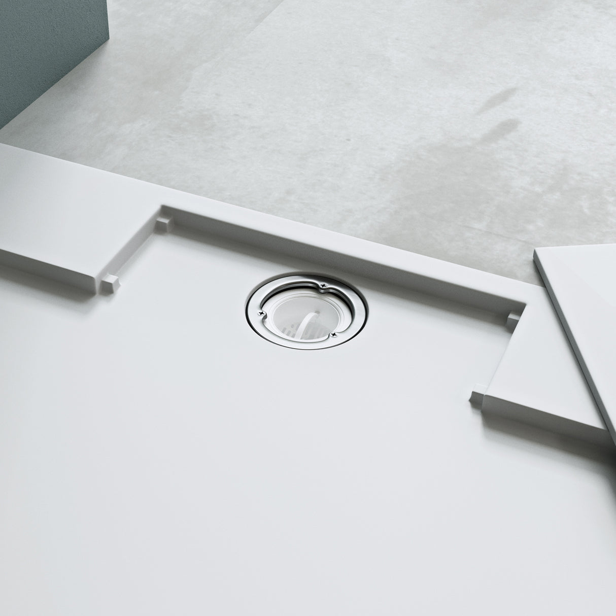 glasvilla Duschwanne Duschtasse aus Mineralguss Rechteckig 70-160cm Mineralgusswanne Geoma04