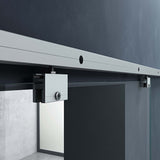 glasvilla Glasschiebetür komplettset Amalfi H: 2050mm, Griffart: Stangengriff, inkl. Softclose-Automatik, 8mm ESG-Sicherheitsglas