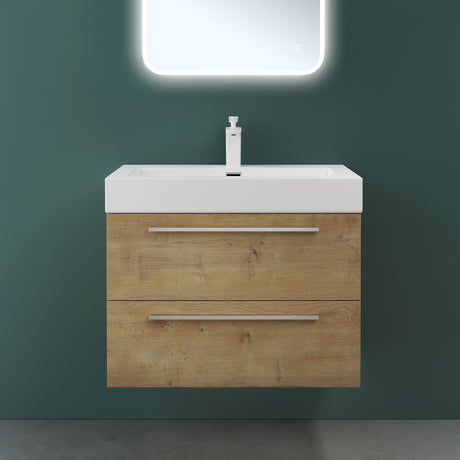 glasvilla Badmöbel-Set Waschbeckenunterschrank Waschtisch mit Unterschrank inkl. Mineralguss-Waschbecken Quadratto