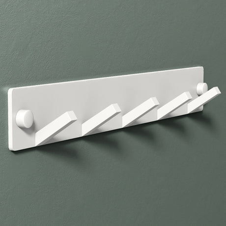 glasvilla Wandgarderobe Wandhaken aus Aluminium Garderobe mit klappbaren Haken Garderobenleiste Garderobenhaken Kleiderhaken Stalo-04+05
