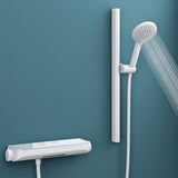 glasvilla Duschsystem mit Thermostat, Duscharmatur Komplettset mit Sicherheitsverriegelung, 3 Strahlarten höhenverstellbar Duschbrause mit Unterauslauf aus Messing  Duschsystem9