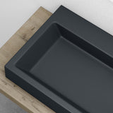 glasvilla Waschbecken Aufsatzwaschbecken Hängewaschbecken Waschschale Mineralguss Bad Eckig Col06