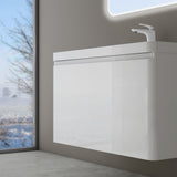 glasvilla Badmöbel-Set Waschbeckenunterschrank mit Softclose Schubladen inkl. Mineralguss Waschbecken Ancona