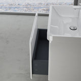 glasvilla Badmöbel-Set Waschbeckenunterschrank mit Softclose Schubladen inkl. Mineralguss Waschbecken Ancona