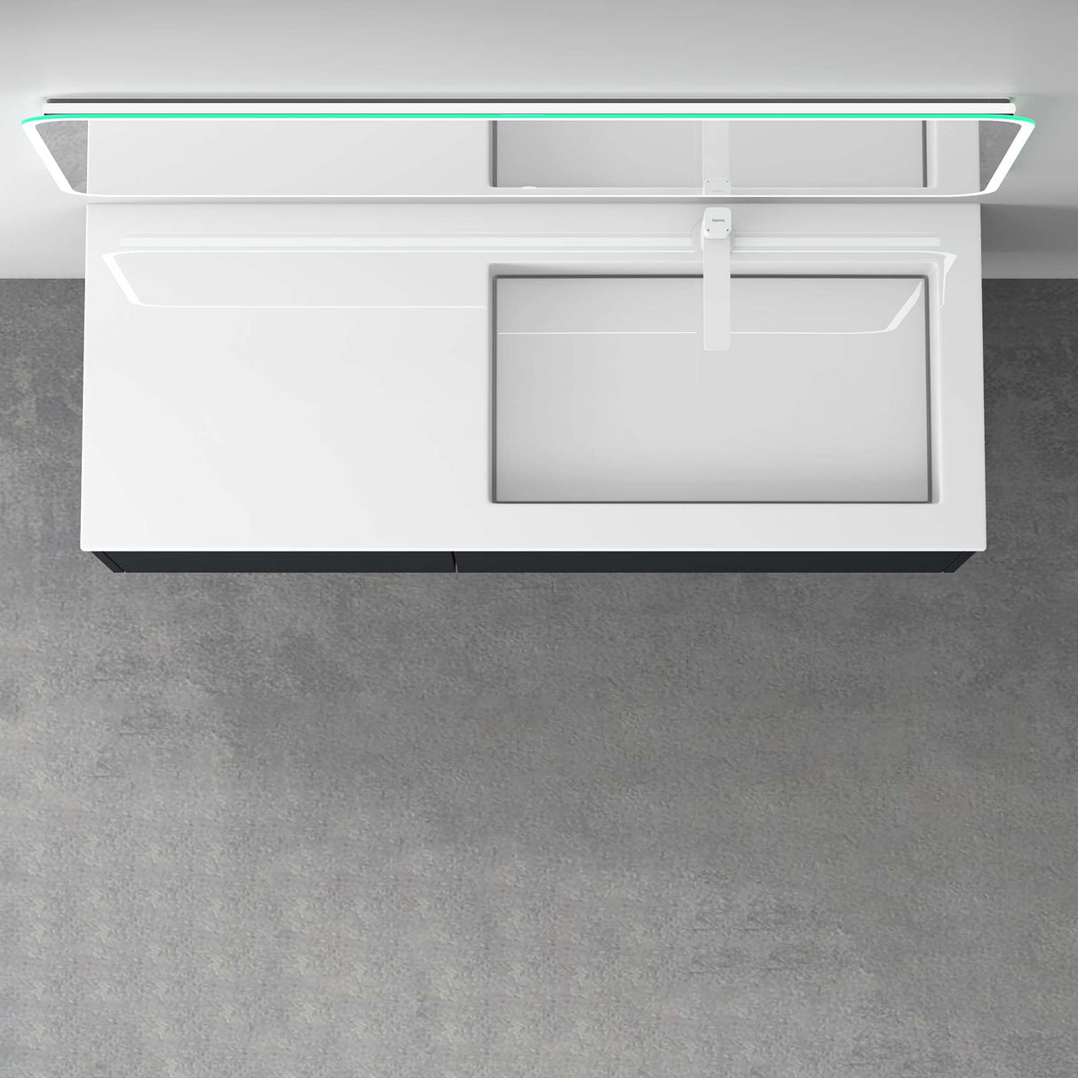 glasvilla Badmöbelset 120cm Waschbeckenunterschrank Waschtisch mit Unterschrank  Soft-Close 4 Schubladen Badezimmermöbel Moment