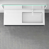 glasvilla Badmöbelset 120cm Waschbeckenunterschrank Waschtisch mit Unterschrank  Soft-Close 4 Schubladen Badezimmermöbel Moment