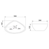 glasvilla Waschbecken Aufsatzwaschbecken Waschschale Aufsatzwaschtisch aus Keramik Aufsatzschale in weiß inkl. Nano-Beschichtung Brüssel215