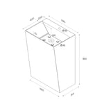 glasvilla Design Standwaschbecken freistehend Col40 weiß, aus Mineralguss, Waschtisch, BTH: 55x42x85cm
