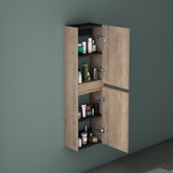 glasvilla Seitenschrank Badezimmerschrank mit 2 Türen und 4 Fächern Badregal Allzweckschrank Badschrank BTH: 35x20x120 cm Verona