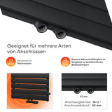 glasvilla Badheizkörper flach Seitenanschluss & Mittelanschluss Paneelheizkörper Horizontal Handtuchwärmer Badheizung FH