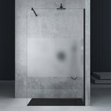 glasvilla Duschwand für Dusche Duschabtrennung Walk-In ESG-Sicherheitsglas 10mm NANO Glas BRAM1&BRAM3 Bremen2 Schwarz