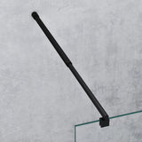 glasvilla Duschwand für Dusche Duschabtrennung Walk-In ESG-Sicherheitsglas 8mm NANO Glas BRAM1&BRAM3 Bremen1 Schwarz