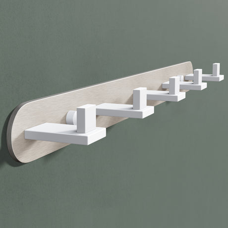 glasvilla Kleiderhaken Wandgarderobe Wandhaken aus Edelstahl Garderobenleiste Garderobenhaken Stalo-08+Stalo-09