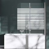 glasvilla Duschwand für Badewanne Badewannenwand faltbar 180° Sicherheitsglas mit NANO 120x140cm Badewannentrennwand Badewannenaufsatz Cortona1408