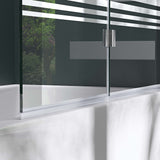 glasvilla Duschwand für Badewanne Badewannenwand faltbar 180° Sicherheitsglas mit NANO 120x140cm Badewannentrennwand Badewannenaufsatz Cortona1408