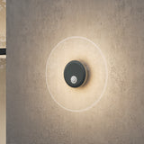 glasvilla Wandleuchte Außen 6W LED Wandlampe | Außenleuchte Wegeleuchte für Garten, 3000K mit Bewegungsmelder | Außenlampe ⌀300X65mm IP65 LunaLights