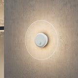 glasvilla Wandleuchte Außen 6W LED Wandlampe | Außenleuchte Wegeleuchte für Garten, 3000K mit Bewegungsmelder | Außenlampe ⌀300X65mm IP65 LunaLights