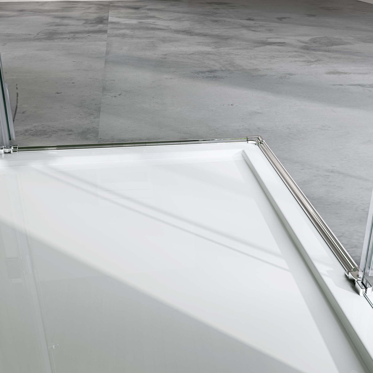 glasvilla  Eckeinstieg Duschkabine Duschabtrennung Klarglas 6mm ESG-Sicherheitsglas & Lotuseffekt 2 Pendeltüren  R01k