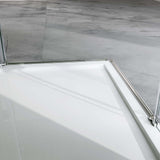 glasvilla  Eckeinstieg Duschkabine Duschabtrennung Klarglas 6mm ESG-Sicherheitsglas & Lotuseffekt 2 Pendeltüren  R01k