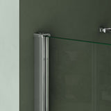 glasvilla  Eckeinstieg Duschkabine Duschabtrennung Klarglas 6mm ESG-Sicherheitsglas & Lotuseffekt 2 Pendeltüren  R01k