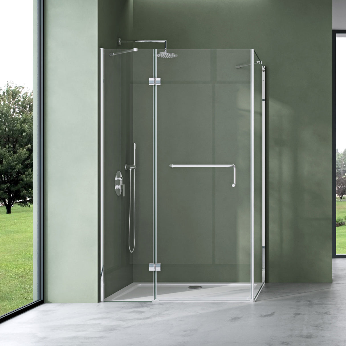 glasvilla Duschkabine Duschtrennwand 6mm ESG-Sicherheitsglas mit Lotus-Effekt & schmutzabweisender Nano-Beschichtung Echtglas-Dusche R04k