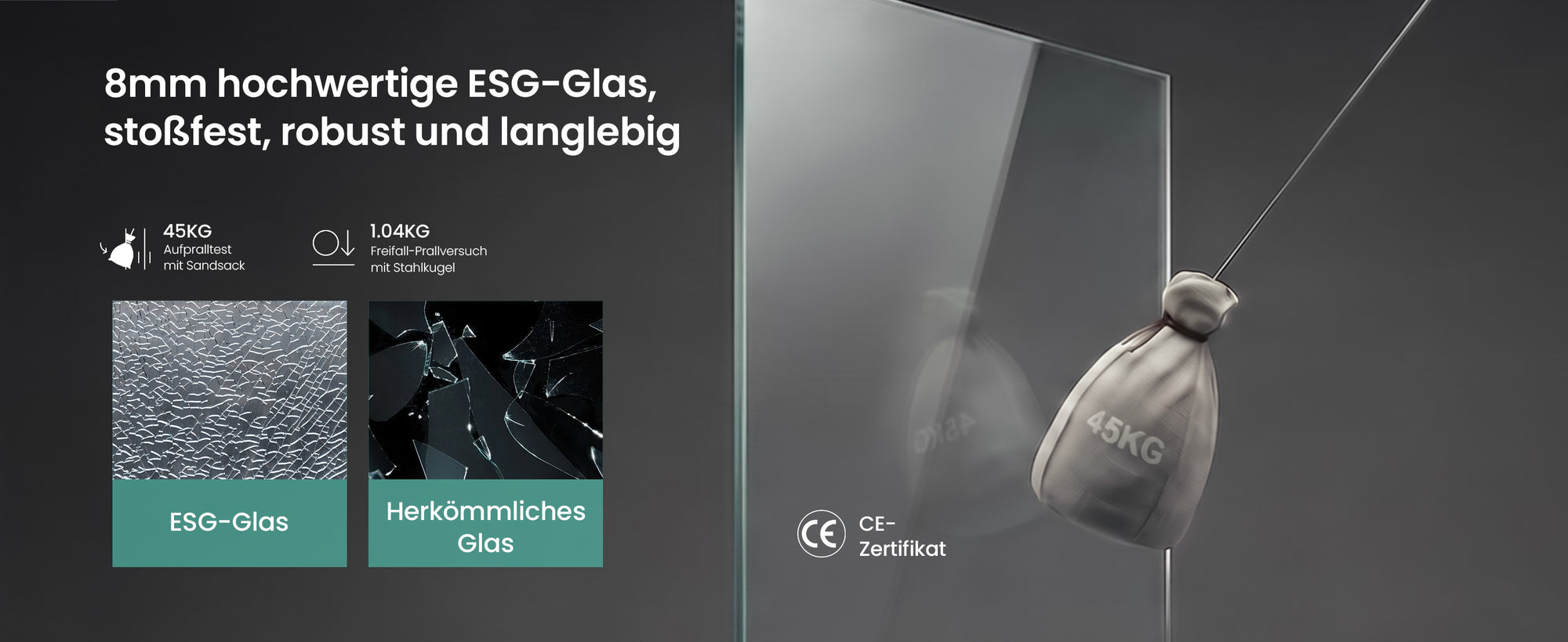 glasvilla Duschtür Nischentür dusche mit Doppelschiebetür Duschakbine Duschabtrennung, 8mm Sicherheitsglas mit Nanobeschichtung, Soft-Close-System Teramo67K
