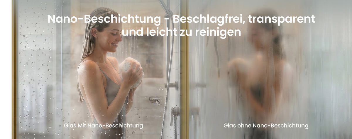glasvilla Duschtür Nischentür dusche mit Doppelschiebetür Duschakbine Duschabtrennung, 8mm Sicherheitsglas mit Nanobeschichtung, Soft-Close-System Teramo67K