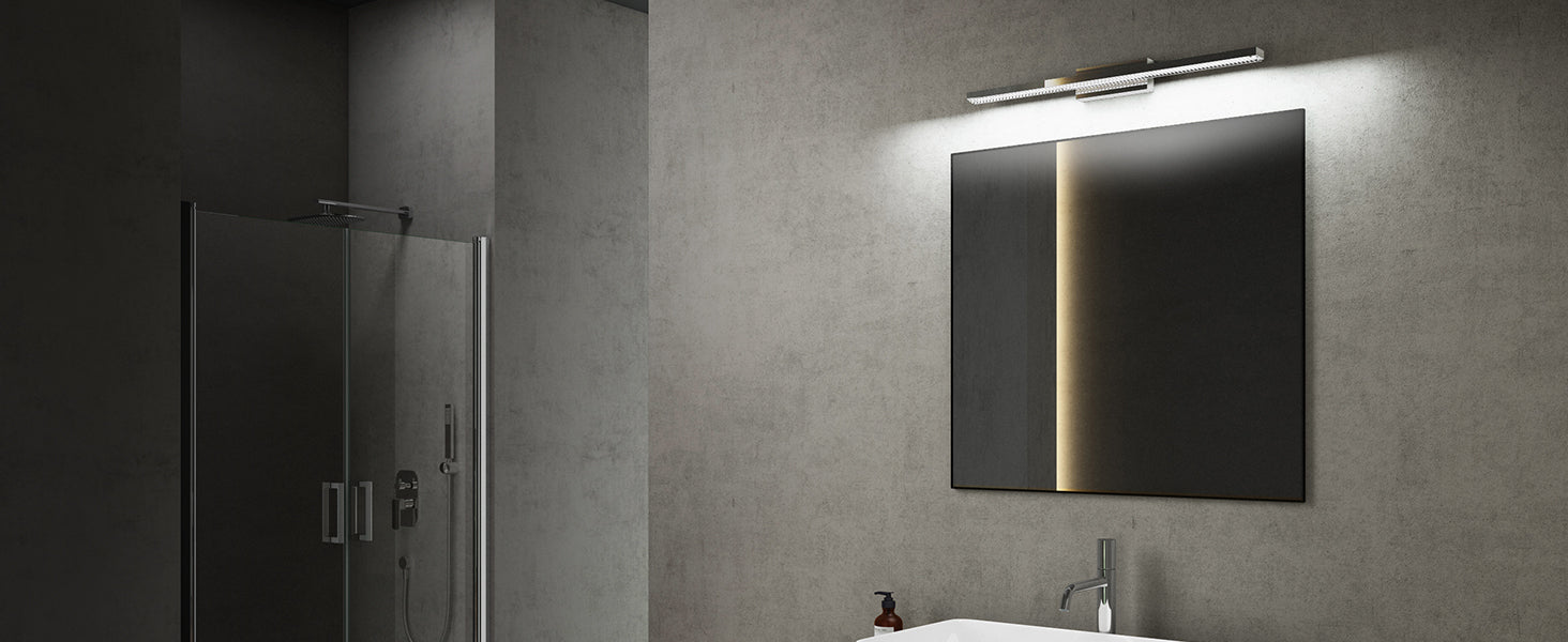 glasvilla Spiegelleuchte LED Badlampe | Spiegellampe, 6000K Badezimmer Lampe | LED Wandleuchte 14W Leuchtschein