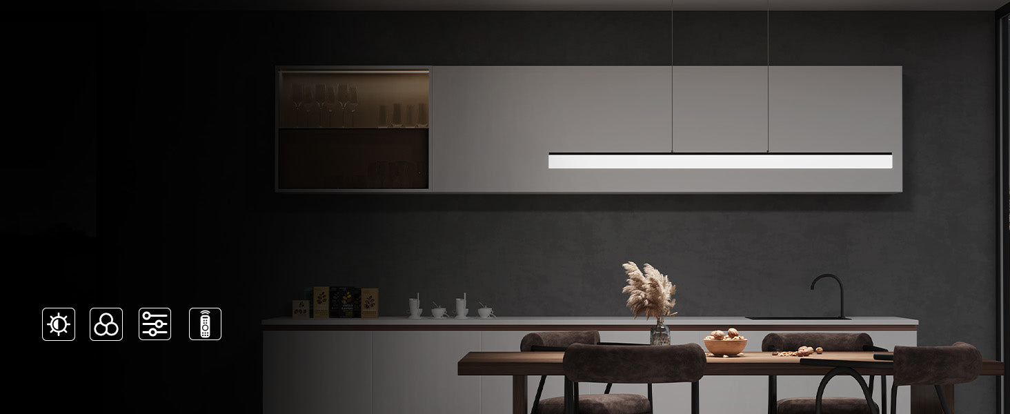 Suspension en verre Villa LED dimmable avec télécommande 3000K/4000K/6000K Câble réglable Lampe suspendue Alivetta3303