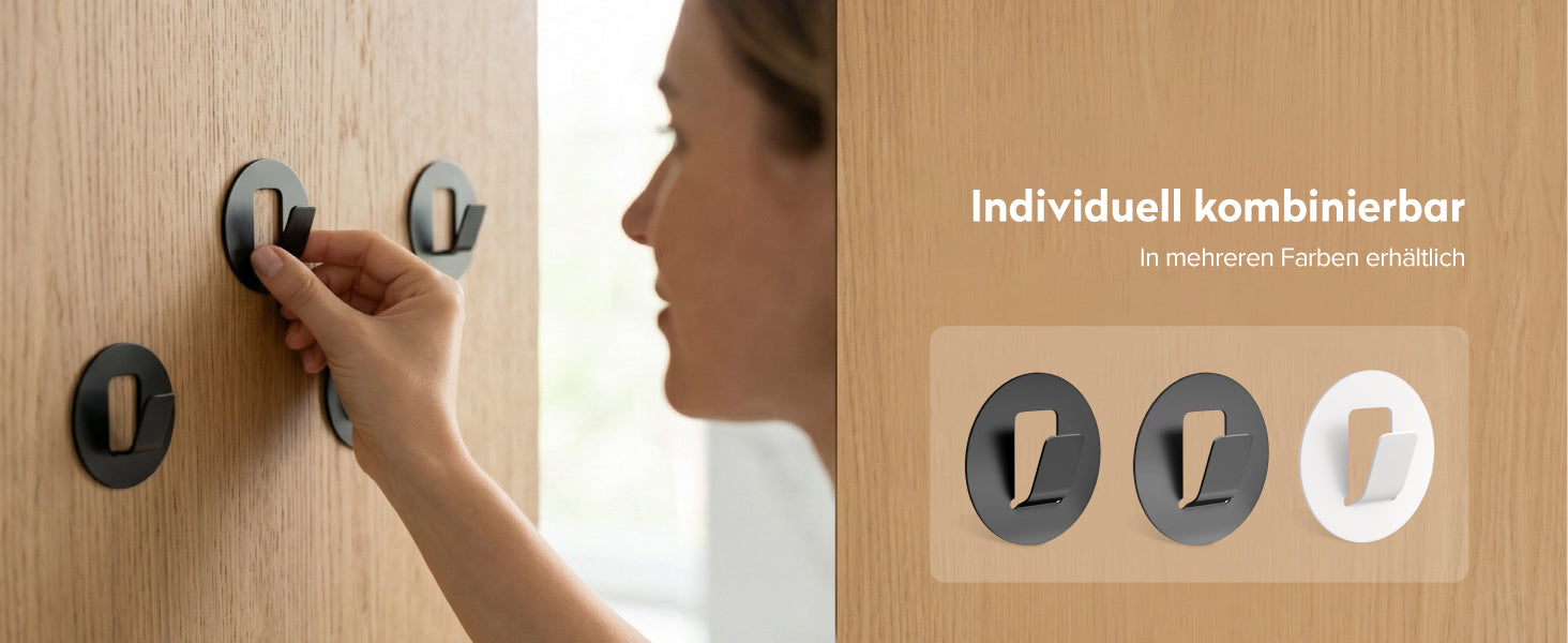 glasvilla Ganci da Parete in Lega di Alluminio, Attaccapanni da Muro 4pcs per Camera da Letto, Ingresso, Cucina, Stalo-16