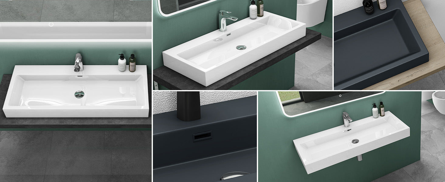 Lavabo Glasvilla Col06 Diseño minimalista en Mineralguss premium