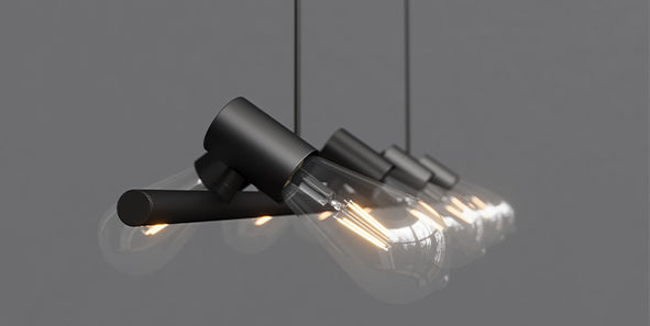glasvilla Pendelleuchte 120cm LED Hängelampe 8 Flammig 4000K Verstellbares Kabel E27 Schwarz Hängeleuchte  Alivetta2313