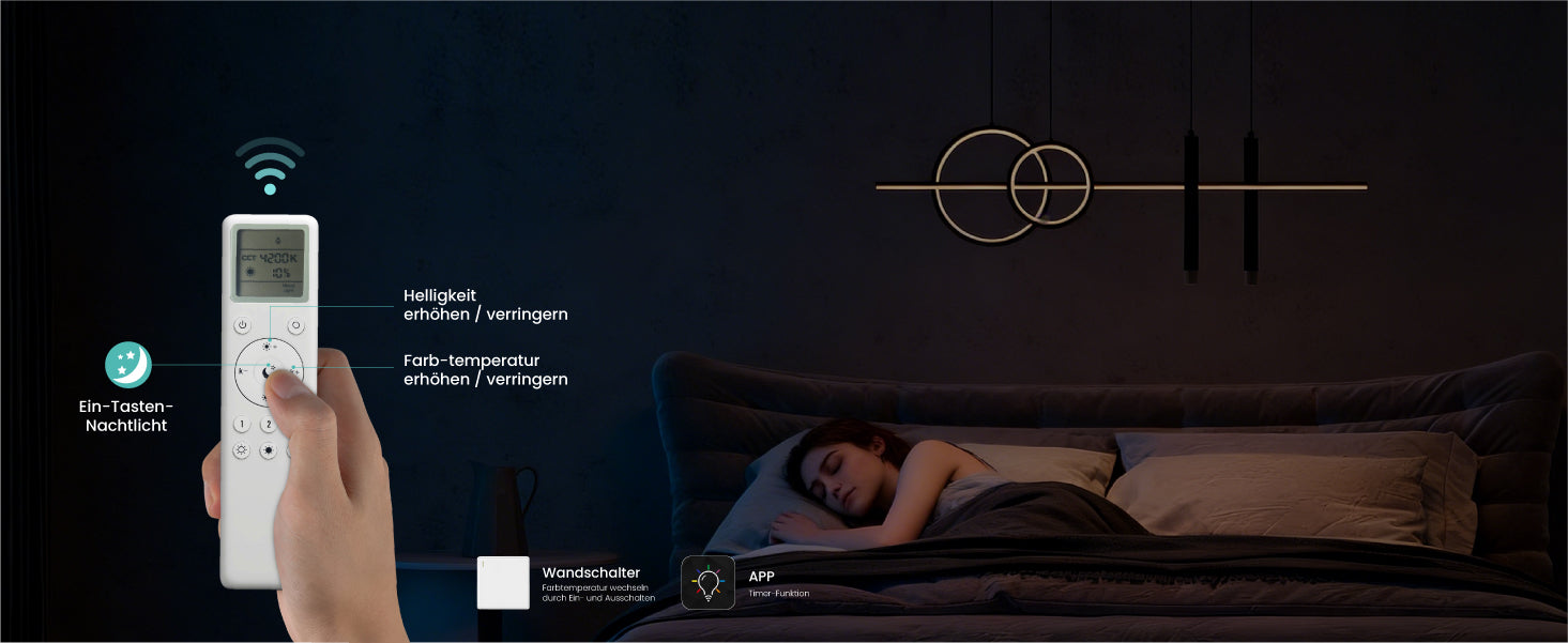 glasvilla Suspension 100cm LED Luminaire suspendu Design linéaire 3000K/4200K/6000K Câble réglable 30W Suspension Alivetta2256