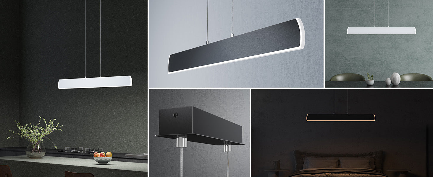 glasvilla Pendelleuchte LED Hängelampe Dimmbar mit Fernbedienung Verstellbares Kabel Hängeleuchte für Esszimmer Wohnzimmer Schlafzimmer
