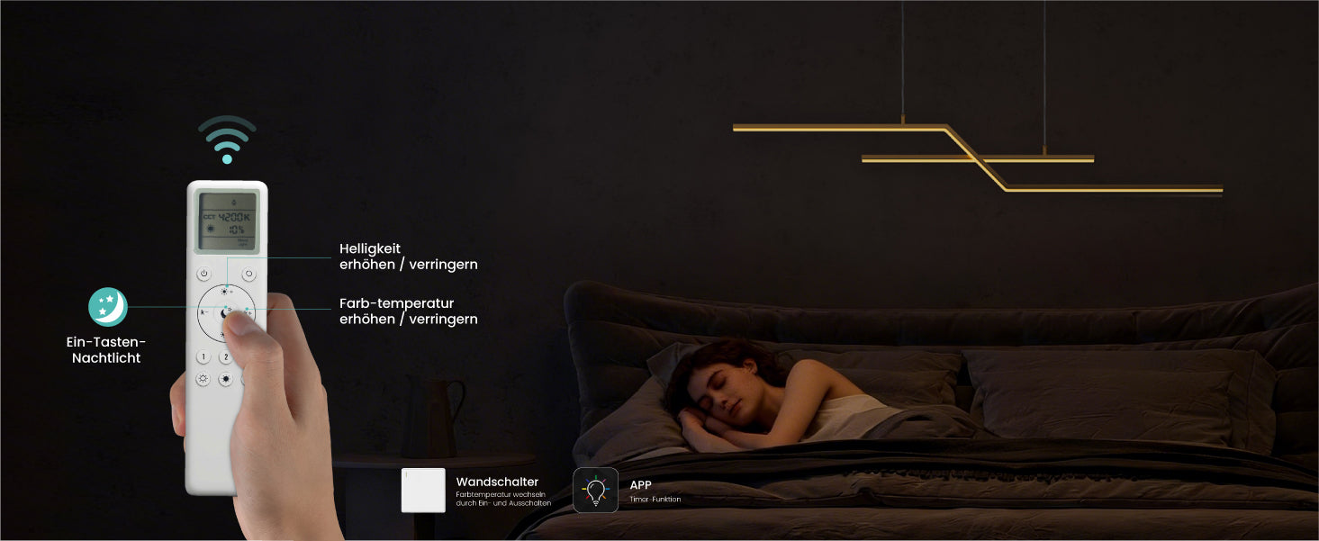 Suspension glasvilla 105cm LED Lampe à suspendre linéaire design 3000K/4000K/6000K Câble réglable 18W Luminaire Alivetta7085