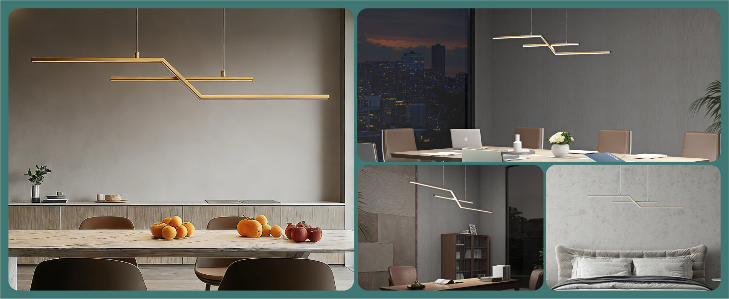 Suspension glasvilla 105cm LED Lampe à suspendre linéaire design 3000K/4000K/6000K Câble réglable 18W Luminaire Alivetta7085