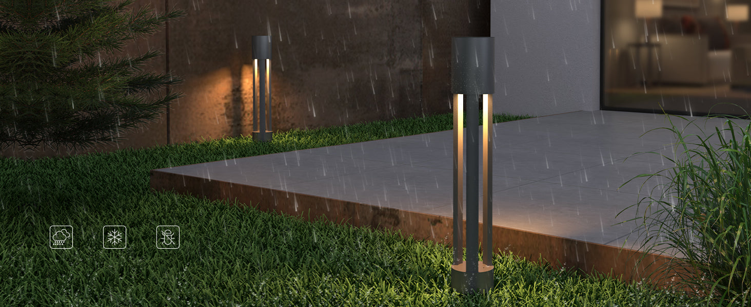 glasvilla Außenleuchte ⌀120xH700mm IP65 Wegeleuchte Außen | Pollerleuchte für Garten, 3000K Stehlampe Gartenlampe | Außenlampe Standleuchte 10W NeoForge