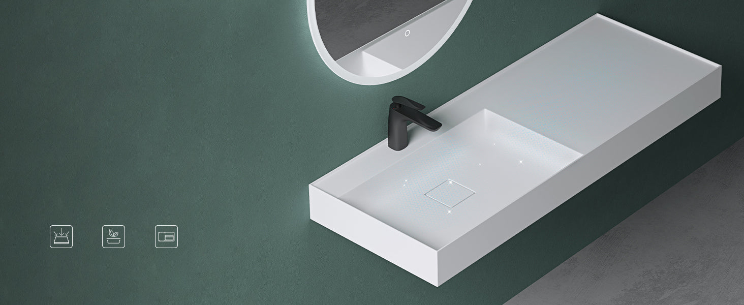 Lavabo Glasvilla Col630 Mineralguss de lujo con diseño moderno