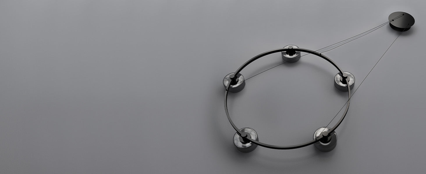 glasvilla Suspension LED Lampe suspendue 3000K/4000K/6000K Câble réglable Noir Suspension Alivetta7915 3A