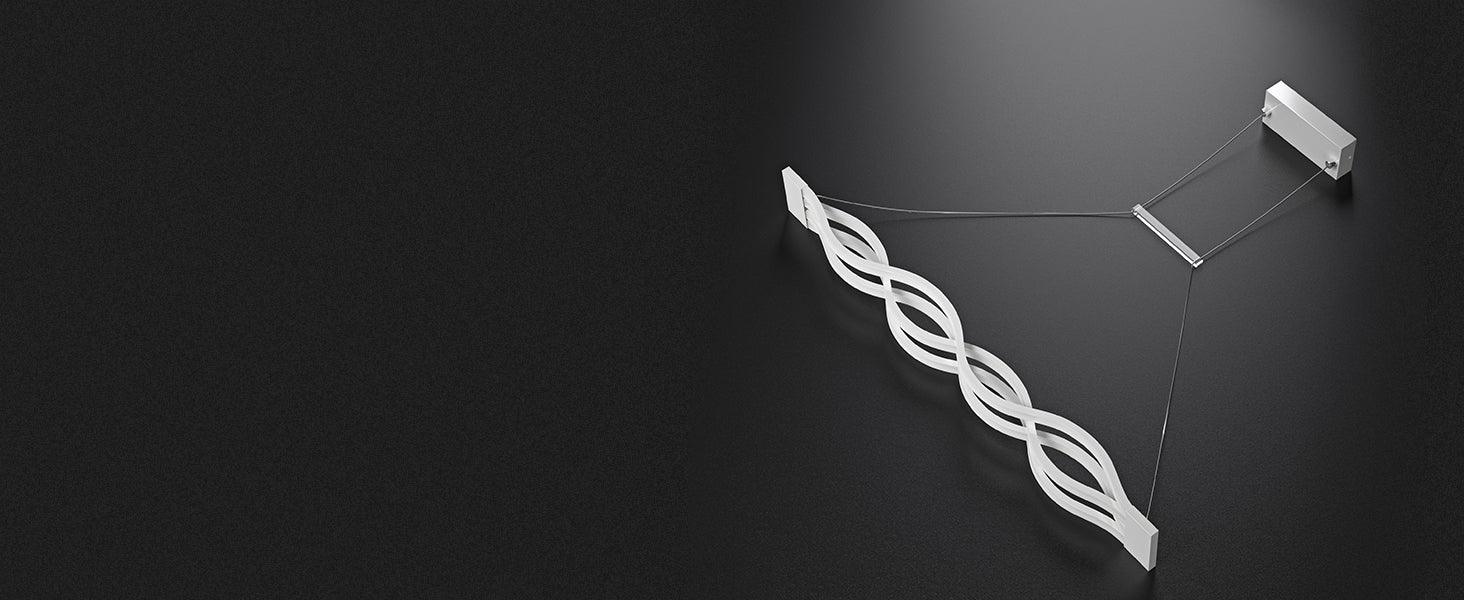 glasvilla Suspension 106cm LED Lampe suspendue dimmable avec télécommande 3000K/4000K/6000K Câble réglable 60W Blanc Luminaire suspendu Alivetta3301